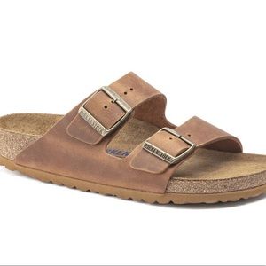 Birkenstock Arizona Soft Footbed Cognac Oiled Leather Size 37